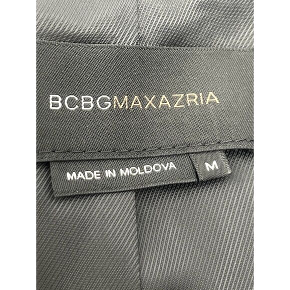 BCBG Max Azria Wool Blend Black Blazer Size M Striped Career Office Professional - Picture 7 of 10